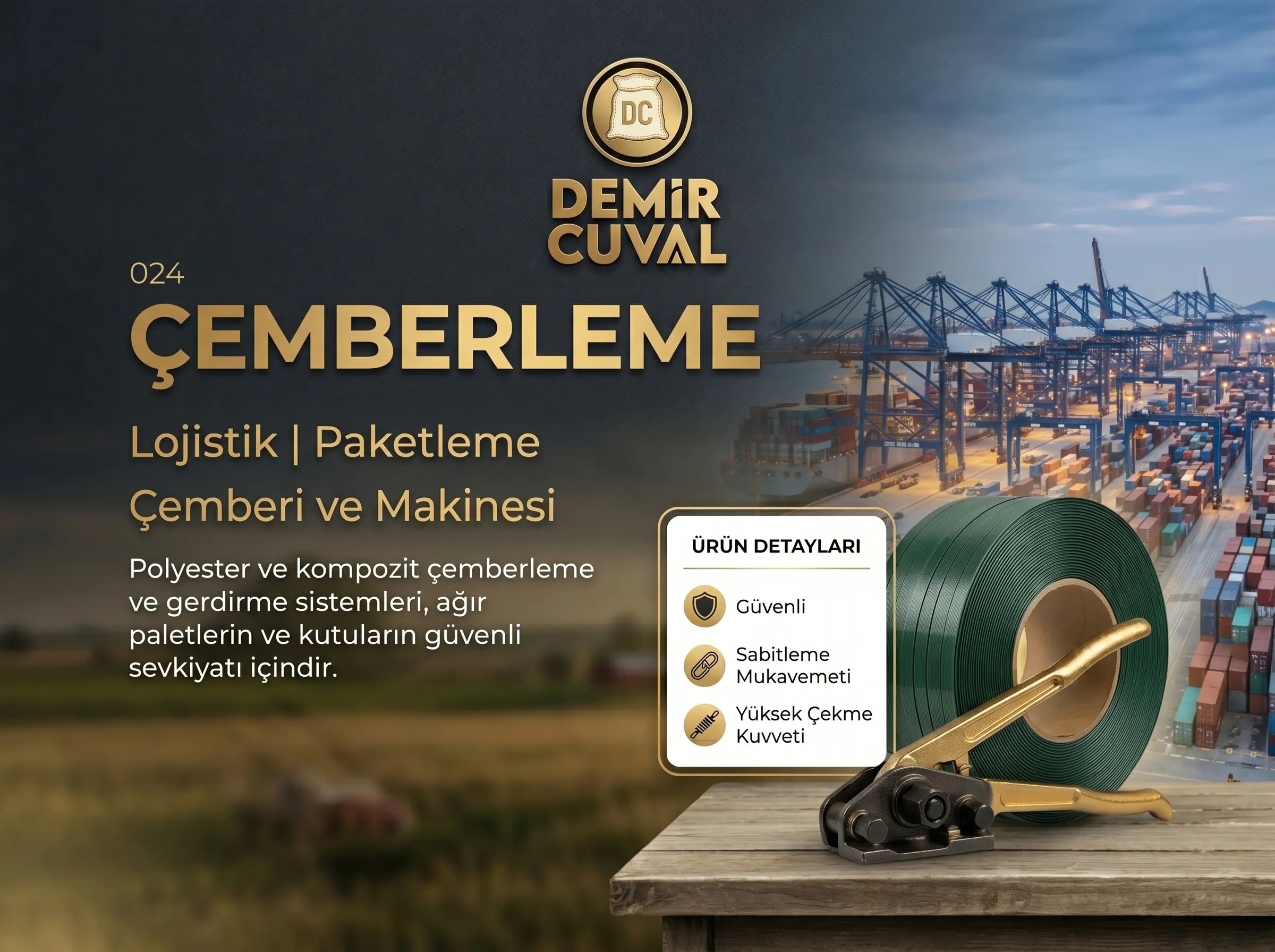 Palet ambalaj çemberi ve manuel gerdirme makinesi lojistik çözümleri